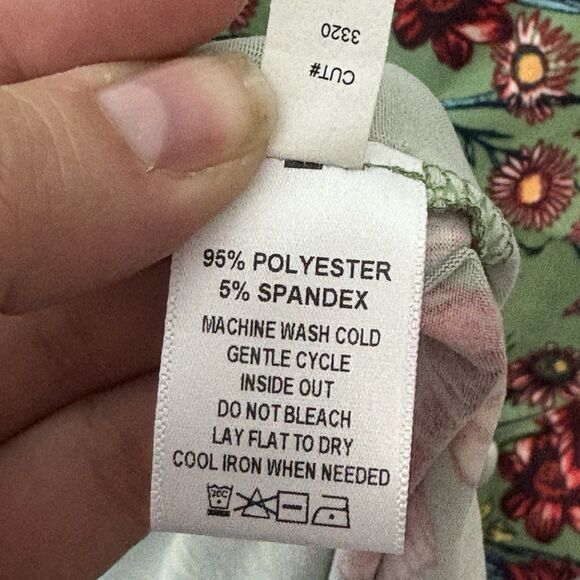 NWT Kiyonna Dress 4X Vienna Maxi Green Floral Slits Stretch Soft Boho Flowy - Picture 9 of 11